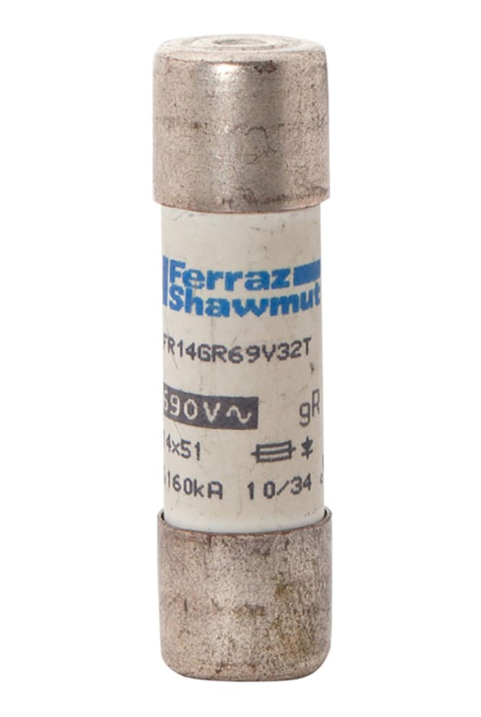 Cartouche fusible Mersen Protistor, 16A 14 x 51mm Type FF 500 V dc, 690 V ac, 700V c.a.