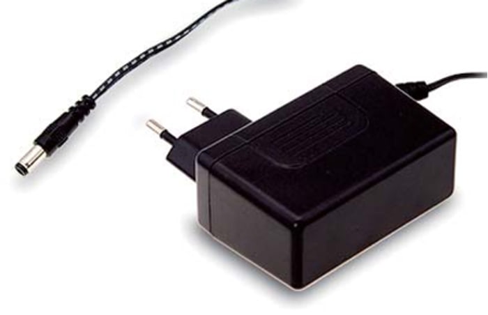 MEAN WELL 18W Plug-In AC/DC Adapter 15V dc Output, 1.2A Output