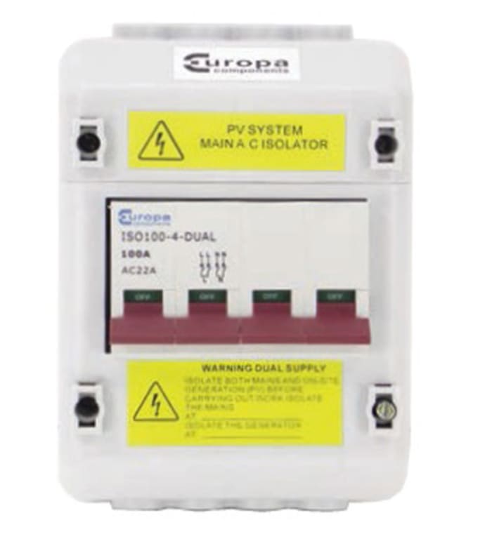 Circuit de déclenchement Europa 100A, série EC4ACSW, pour Isolateur de tension secteur de PV System