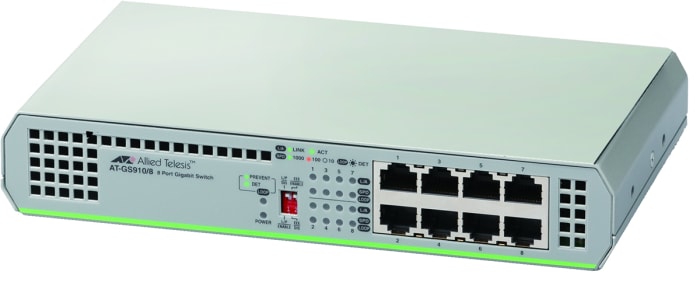 Allied Telesis GS910, GS910/8, Unmanaged 8 Port Gigabit Switch