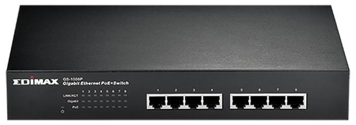 Edimax GS-1008P, Unmanaged 8 Port Ethernet Switch With PoE