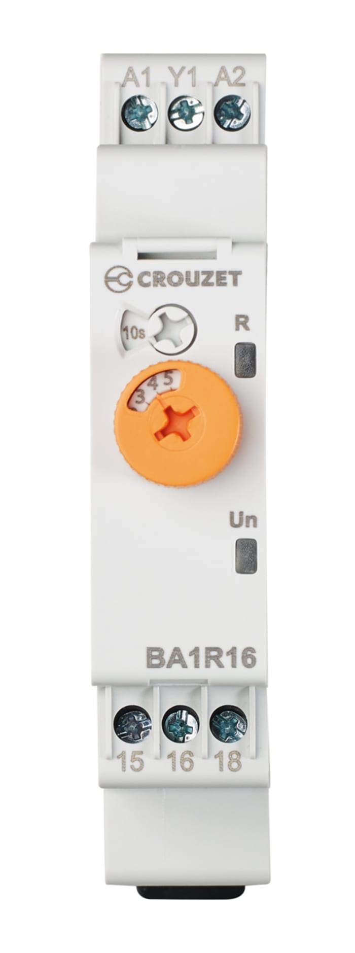 Crouzet Syr-Line Series DIN Rail Mount Timer Relay, 12 → 240V ac/dc, 1-Contact, 0.5 s → 10days,
