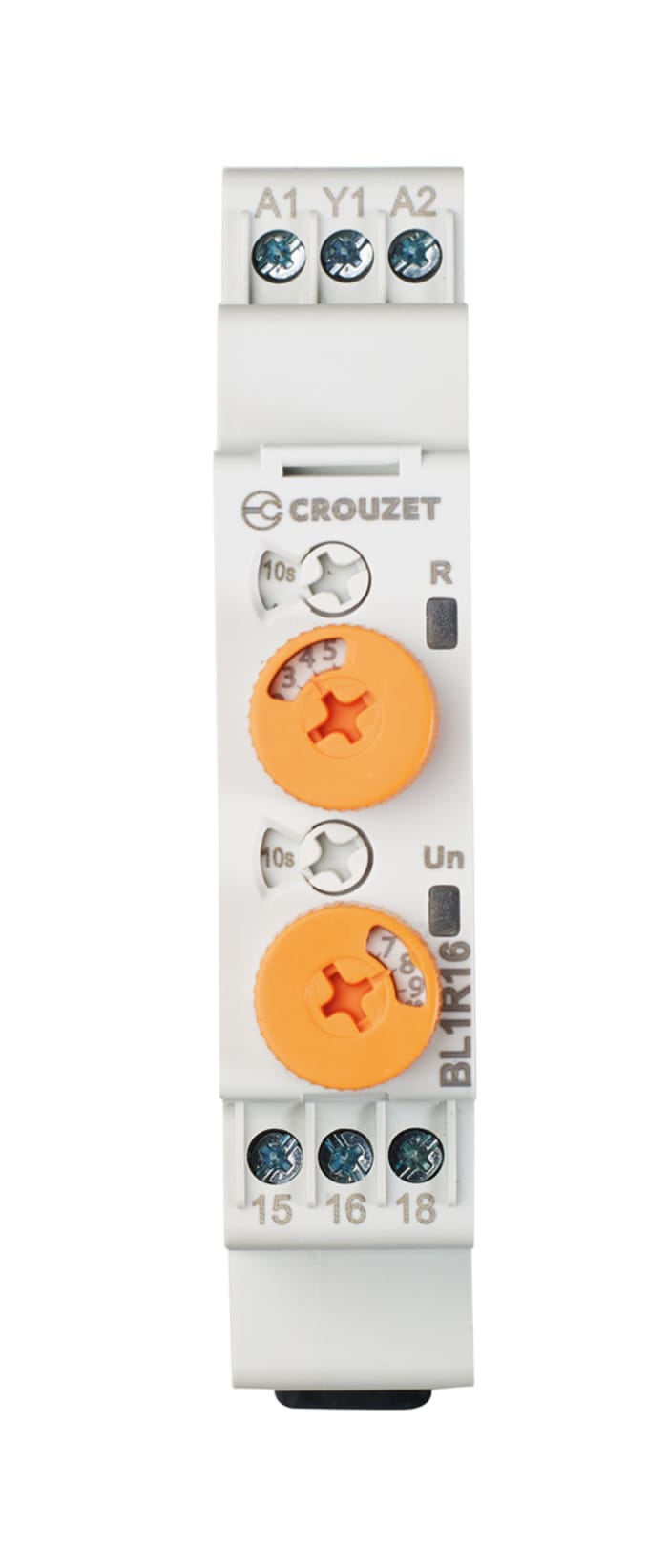 Crouzet Syr-Line Series DIN Rail Mount Timer Relay, 12 → 240V ac/dc, 1-Contact, 0.5 s → 10days,
