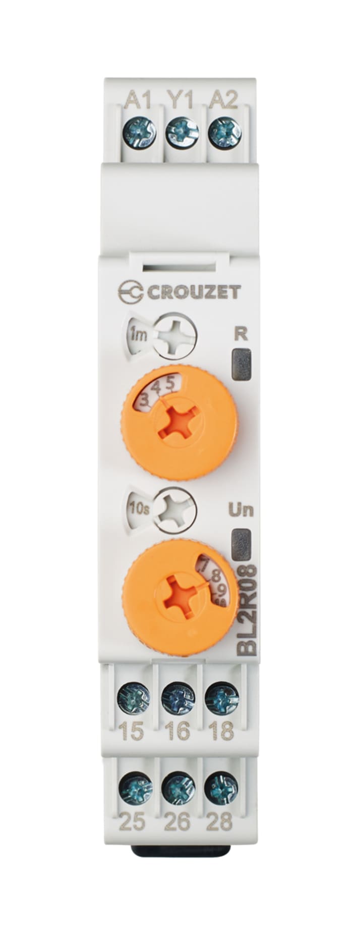 Crouzet Syr-Line Series DIN Rail Mount Timer Relay, 12 → 240V ac/dc, 2-Contact, 0.5 s → 10days,