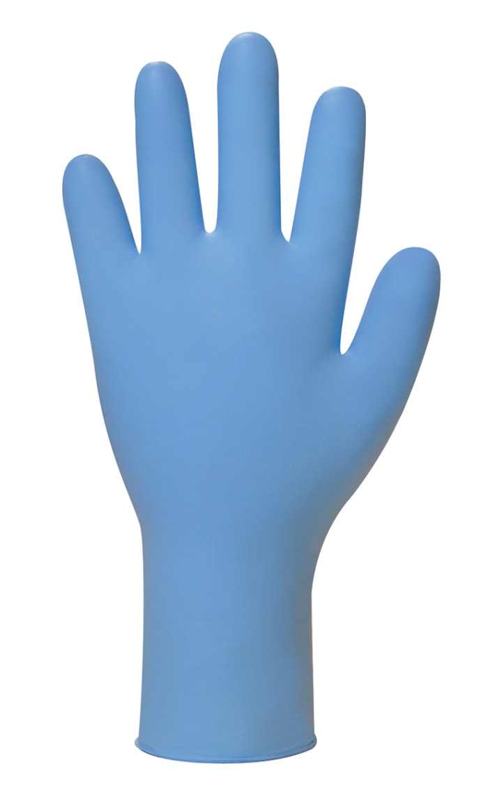 Polyco Healthline Finite PF Blue Powder-Free Nitrile Disposable Gloves, Size XL, 100 per Pack