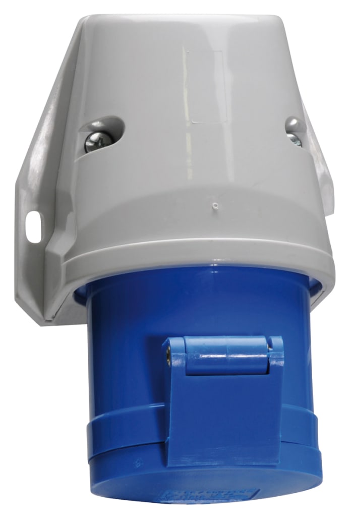 11919 Bals Bals IP44 Blue Wall Mount 2P + E Industrial Power Socket