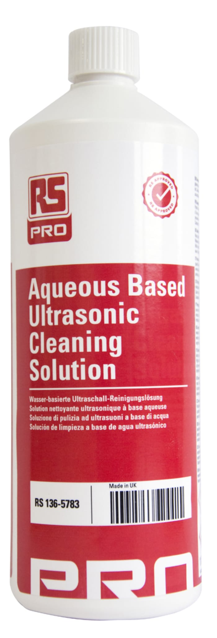 RS PRO 1L Bottle Ultrasonic Cleaning Fluid