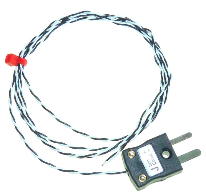 RS PRO Type J Exposed Junction Thermocouple 1m Length, 1/0.3mm Diameter → +250°C