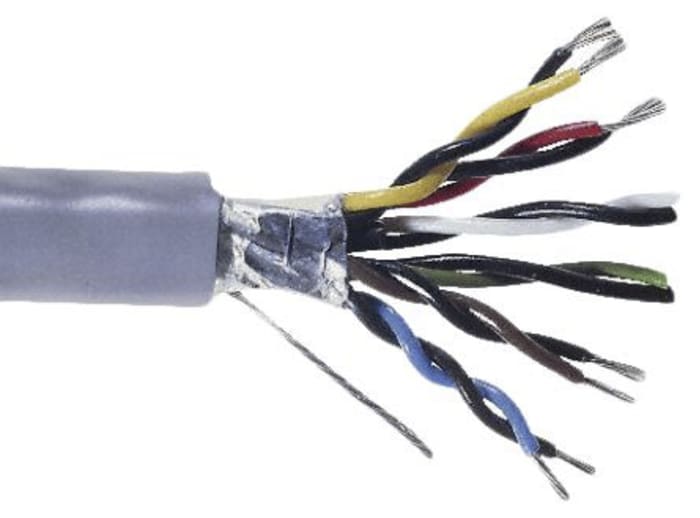 Belden 8306 Series Data Cable, 6 Pairs, 12 Cores, 0.33 mm², Screened, 22 AWG, 30m, Screened Shield, RS-232 Cable