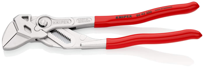 Knipex Plier Wrench, 250 mm Overall, Angled, Straight Tip, 46mm Jaw