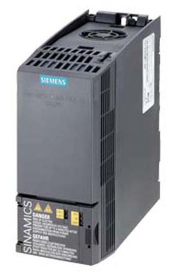 Siemens Inverter Drive, 0.75 kW, 3 Phase, 400 V ac, 3.2 A, 4.1 A, SINAMICS G120C Series