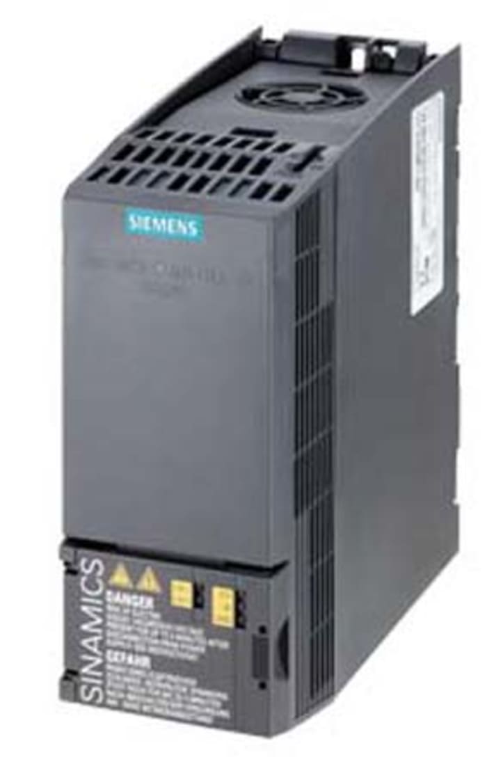 Siemens Inverter Drive, 1.1 kW, 3 Phase, 400 V ac, 4.5 A, 5.5 A, SINAMICS G120C Series