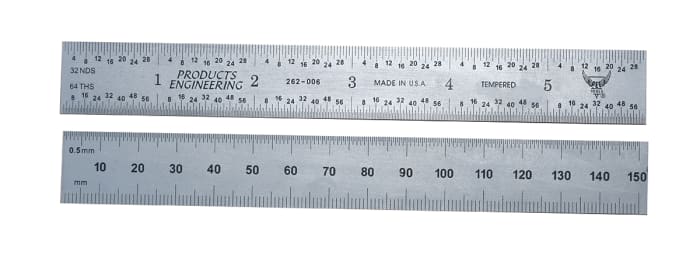 RS PRO 300mm Steel Imperial, Metric Ruler