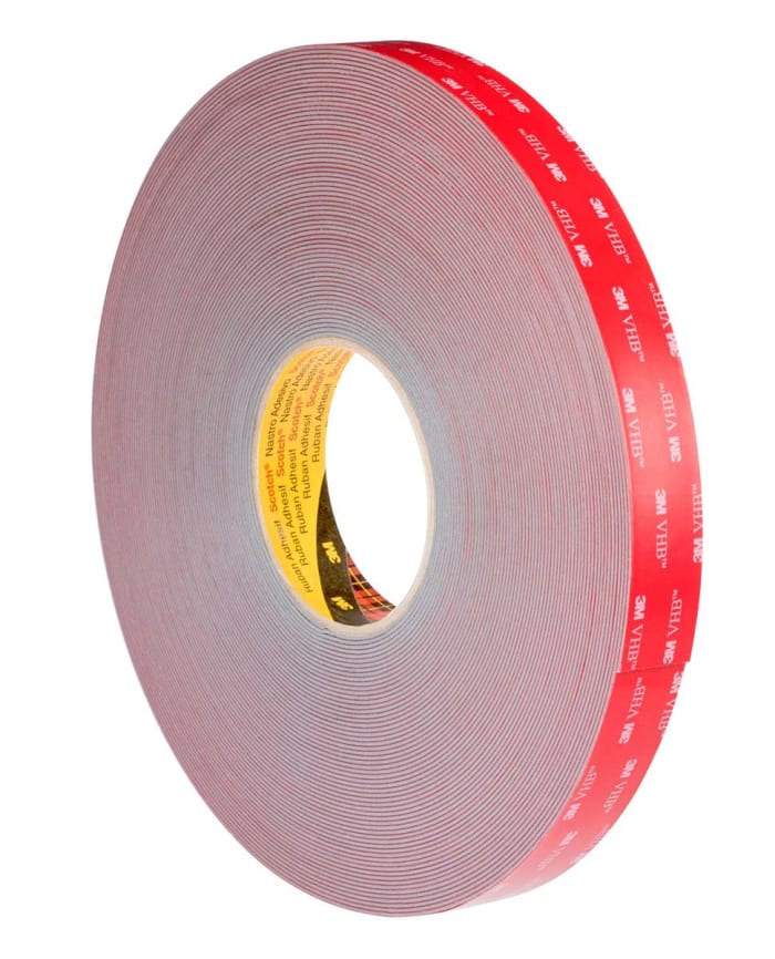 3M GPH 060GF VHB Grey Foam Tape 12mm x 33m 0.6mm Thick