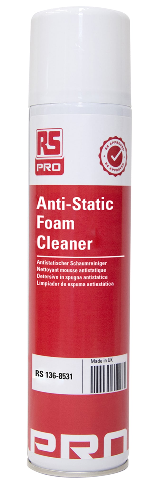 RS PRO 400ml Anti-Static Foam Cleanser