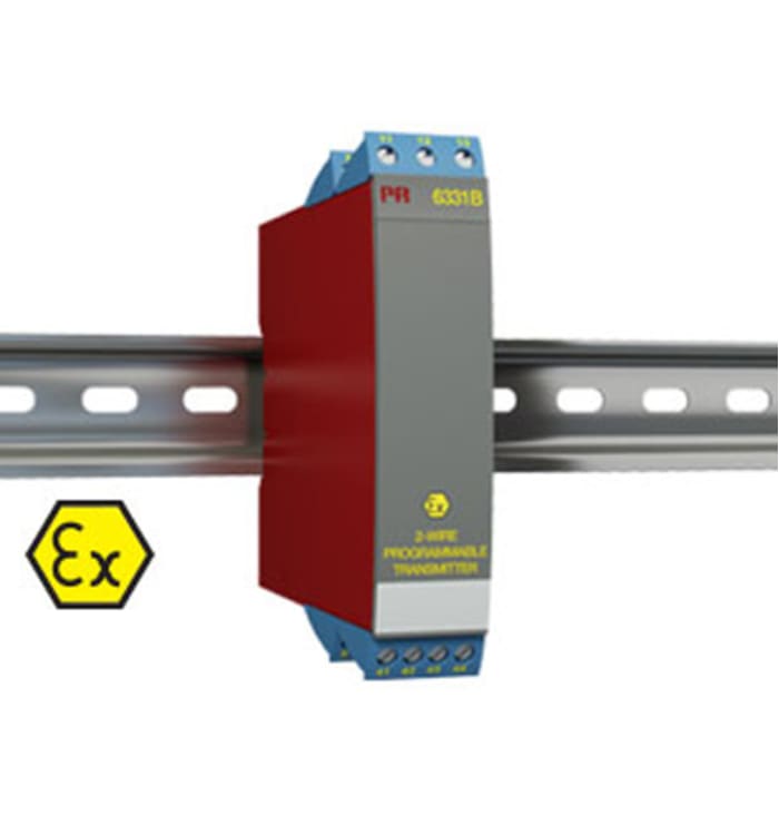 PR Electronics 6300 Temperature Transmitter Linear Resistance, RTD, Thermocouple, Voltage Input, 7.2 → 30 V dc