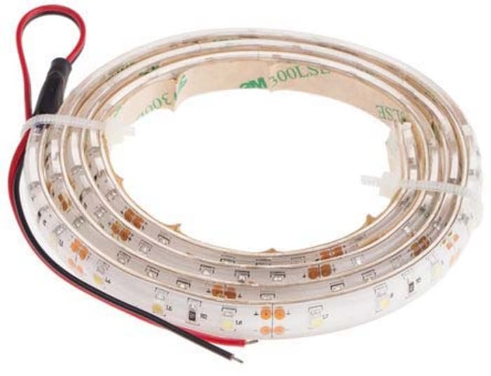 RS PRO 12V White LED Strip Light, 5500 → 7000K Colour Temp