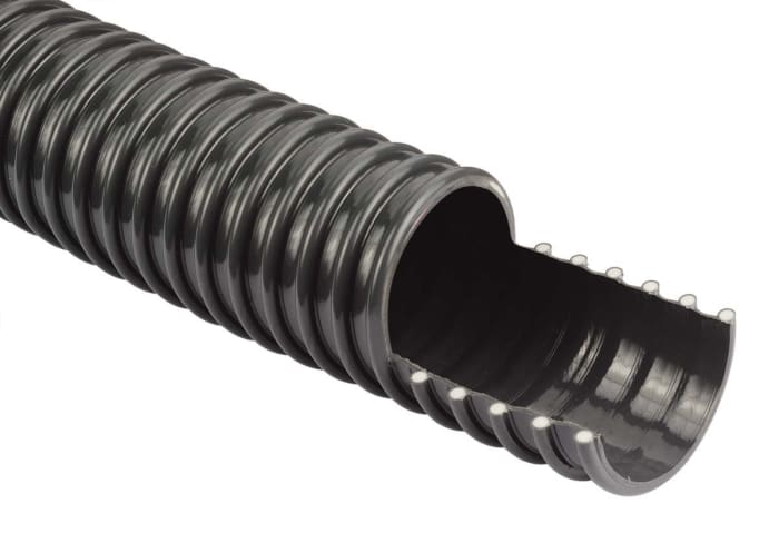 RS PRO Dark Grey PVC Reinforced Flexible Ducting, 10m, 102mm ID