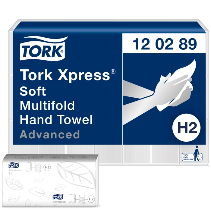 Tork Xpress Multi-fold Hand Towel Advanced Zfold Folded White Paper Towel, 255 x 212 (Unfolded) mm, 85 x 212 (Folded)