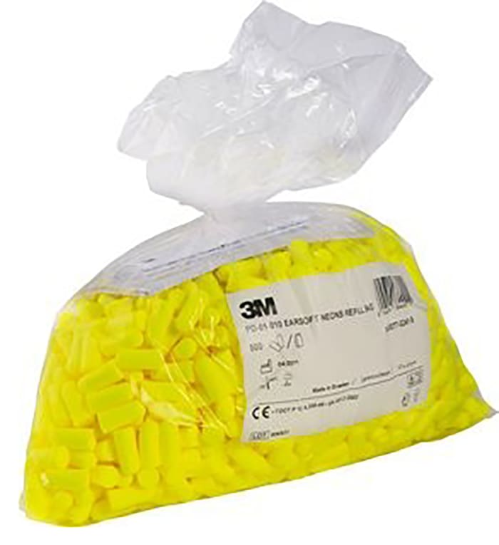 Tapones desechables Amarillo, 3M E.A.R Soft Yellow Neons, atenuación SNR 34dB, 500 pares