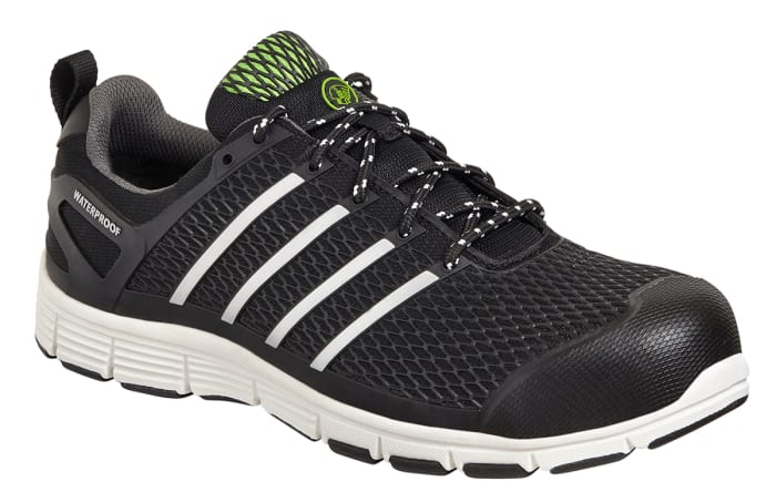 RS PRO Black Aluminium Toe Capped Safety Trainers, UK 10, EU 44