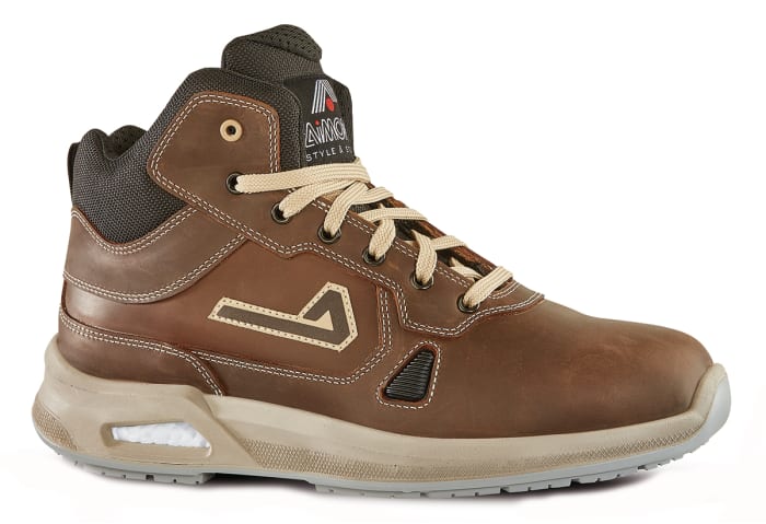 AIMONT VIGOREX Brown Aluminium Toe Capped Unisex Safety Boots, UK 10.5, EU 45