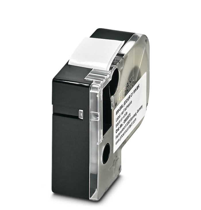 Phoenix Contact MM-EML Black on White Label Printer Tape, 8 m Length, 24 mm Width, 8m Label Length, 24mm Label Width
