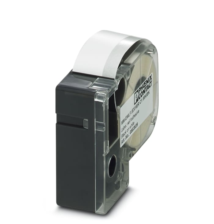 Phoenix Contact MM-EMLF Black on White Label Printer Tape, 8 m Length, 18 mm Width, 8m Label Length, 18mm Label Width