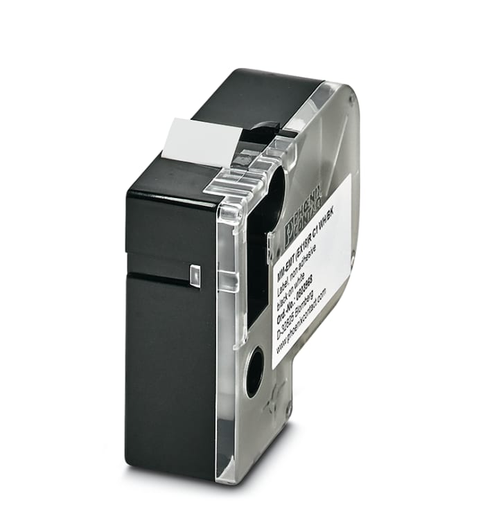 Phoenix Contact MM-EMT (EX18)R C1 WH/BK Black on White Label Printer Tape, 5.5 m Length, 18 mm Width, 5.5m Label