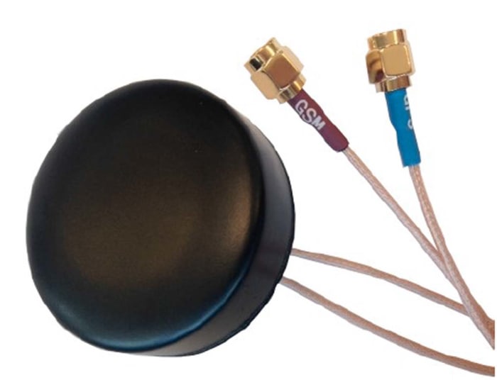 RF Solutions ANT-GSMGPS-SMA Puck Multiband Antenna with SMA Connector, 2G (GSM/GPRS), 3G (UTMS), GPS