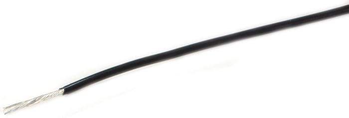 Alpha Wire ThermoThin Series Black 0.96 mm² High Temperature Wire, 18 AWG, 19/30, 30m, Fluoropolymer Insulation, 2918
