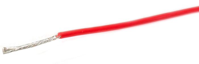 Cable de Alta Temperatura Alpha Wire 2918 RD005, área transversal 0.96 mm² Filamentos del Núcleo 19/30 Rojo, 600 V ac,