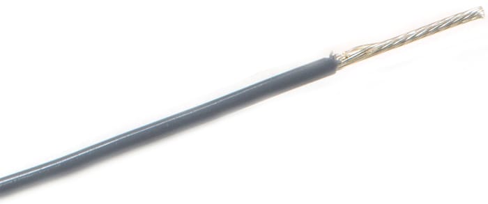 Alpha Wire ThermoThin Series Grey 0.6 mm² High Temperature Wire, 20 AWG, 19/32, 30m, Fluoropolymer Insulation, 2920
