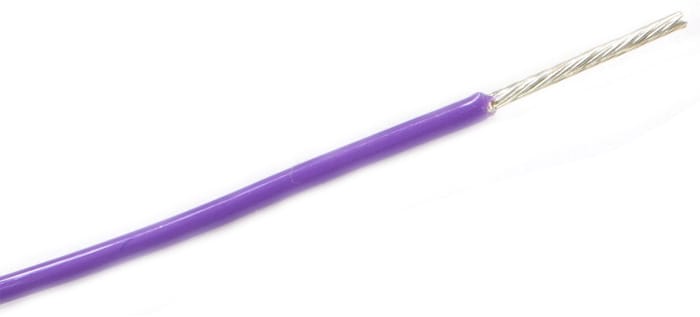 Alpha Wire ThermoThin Series Purple 0.38 mm² High Temperature Wire, 22 AWG, 19/34, 30m, Fluoropolymer Insulation, 2922