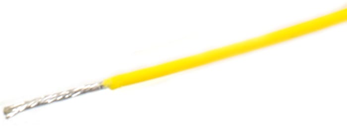 Alpha Wire ThermoThin Series Yellow 0.38 mm² High Temperature Wire, 22 AWG, 19/34, 30m, Fluoropolymer Insulation, 2922