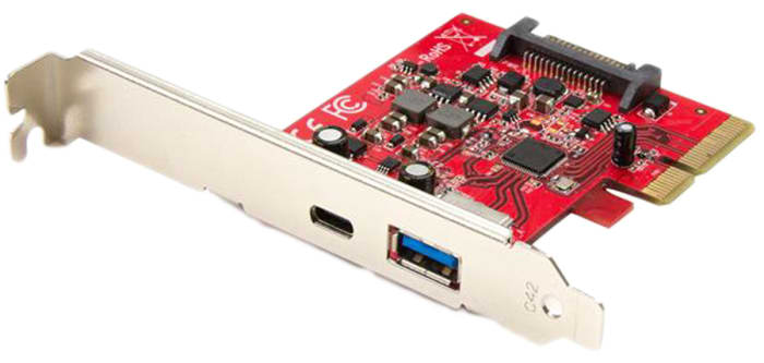 Karta USB, počet portů USB: 2, standard: USB 3.1, typ USB: USB A, USB C, typ sběrnice: PCIe
