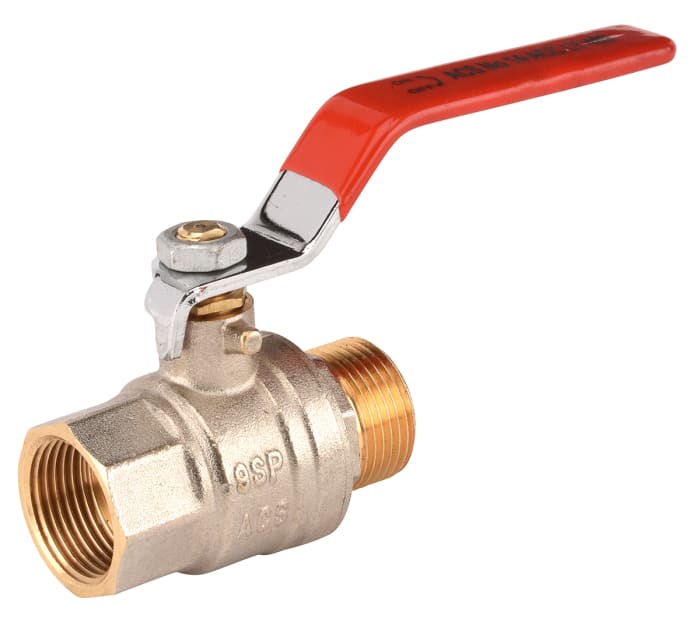 Sferaco Brass Full Bore 2 Way Ball Valve BSPP 1 2in 40bar Operating Pressure