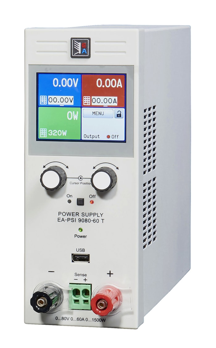 EA Elektro-Automatik EA-PSI 9000 T Series Digital Bench Power Supply, 0 → 80V, 60A, 1-Output, 1.5kW