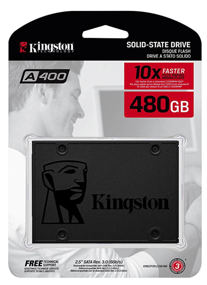 SA400S37 480G Kingston Kingston SSDNow A400 2.5 in 480 GB Internal SSD Hard Drive 140 8087 RS Components