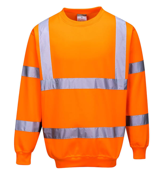 Portwest Orange Men Hi Vis Sweatshirt, M
