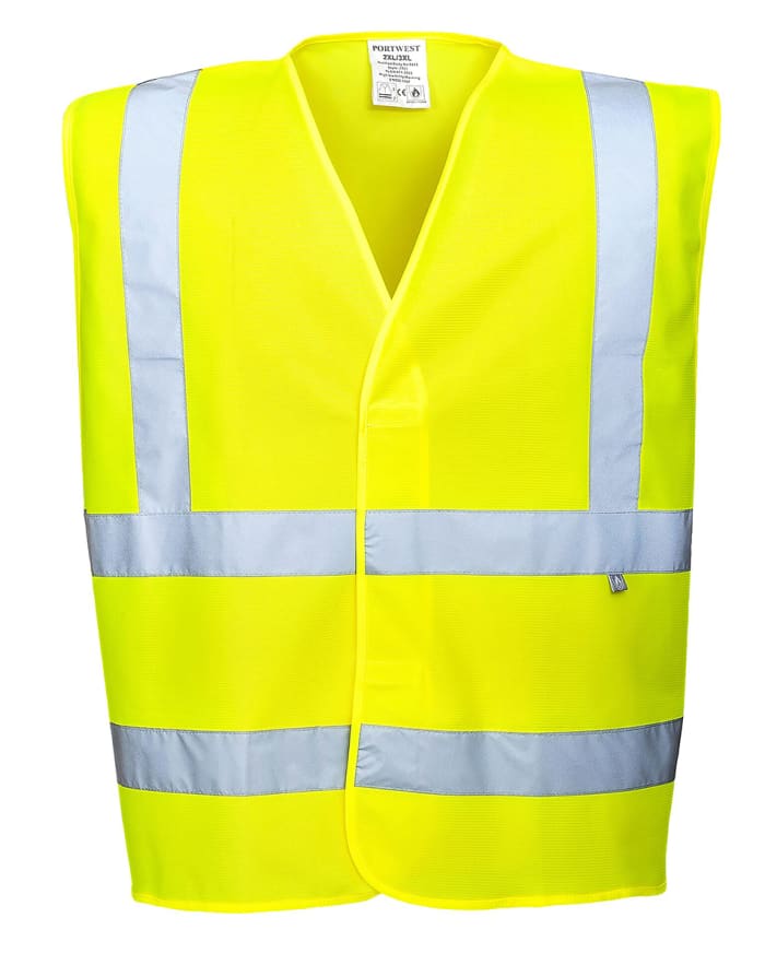 RS PRO Yellow Anti-static, Flame Retardant Hi Vis Vest, S/M