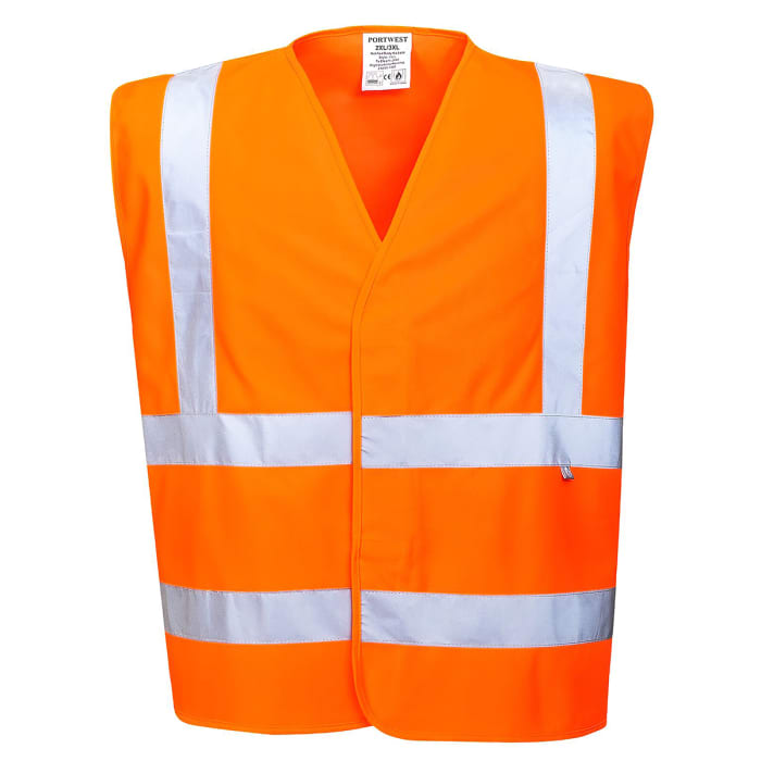 Portwest Orange Anti-static, Flame Retardant Hi Vis Vest, XXL/3XL