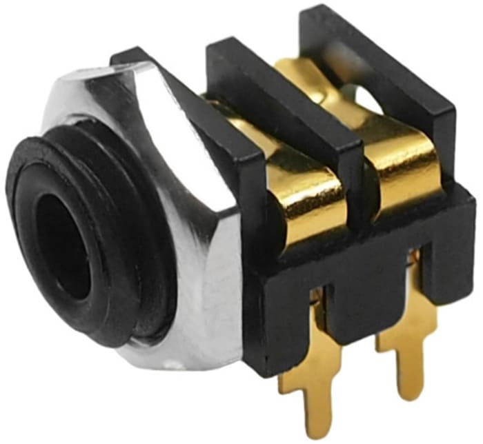 RS PRO Jack Connector 3.5 mm Panel Mount Mono Socket, 2Pole
