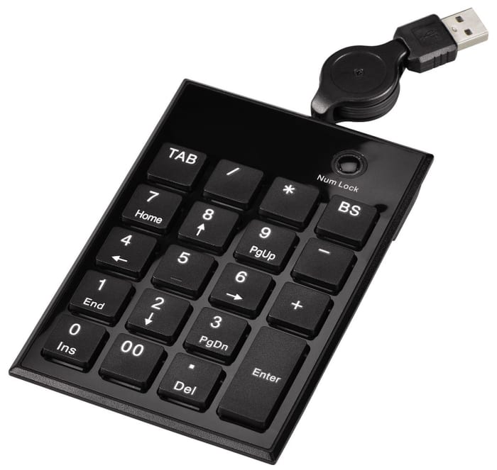 Hama SK140 Wired USB Numeric pad Keyboard, Numeric, Black