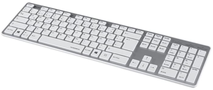 Hama Rossano Wired USB Compact Keyboard, QWERTZ, Silver, White