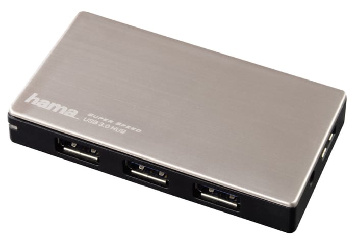 Hama 4 Port USB 3.0 USB A Hub, USB Powered