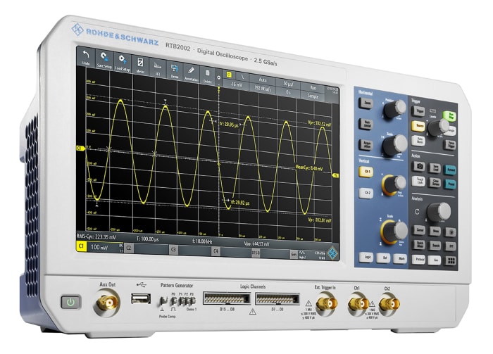 Rohde & Schwarz RTB2002 RTB2000 Series, 100MHz Bench Oscilloscope, 2 Analogue Channels