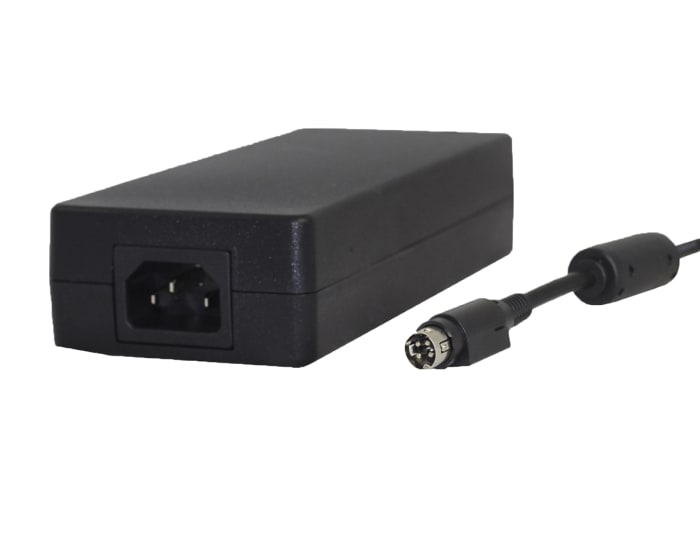 Adaptador AC/DC RS PRO 100 → 240V, 18V dc, 1 salida, 0 → 7.7A, 140W, IEC de 3 pines