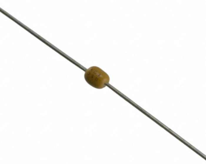 Condensateur céramique multicouche MLCC, Axial, 100nF, 50V c.c., ±10%, diélectrique : X7R