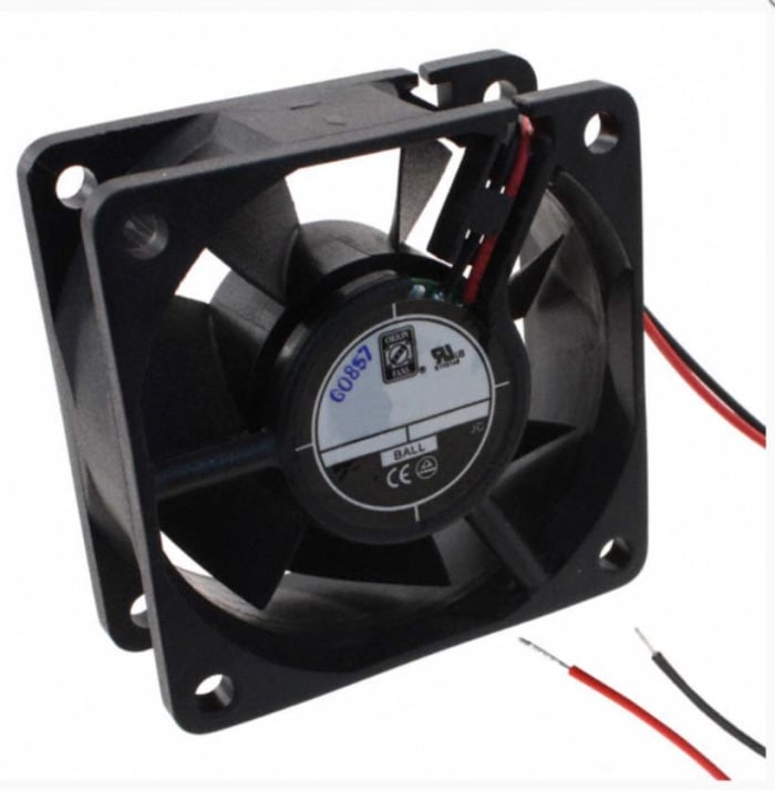 RS PRO Axial Fan, 24 V dc, DC Operation, 28cfm, 3.9W, 160mA Max, IP55, 60 x 60 x 25mm